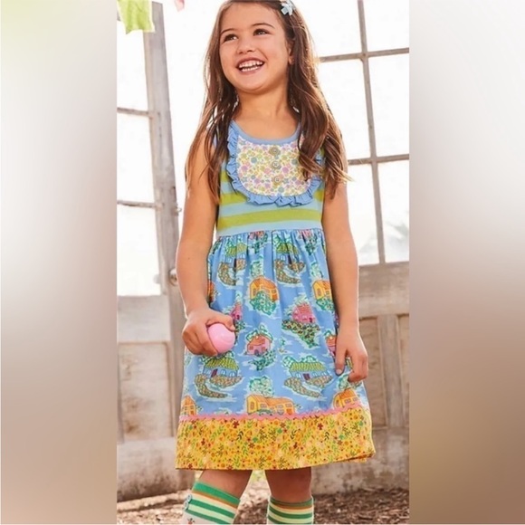 •Matilda Jane• Girls Home Sweet Home Sleeveless Dress - Size 8 - Picture 3 of 9